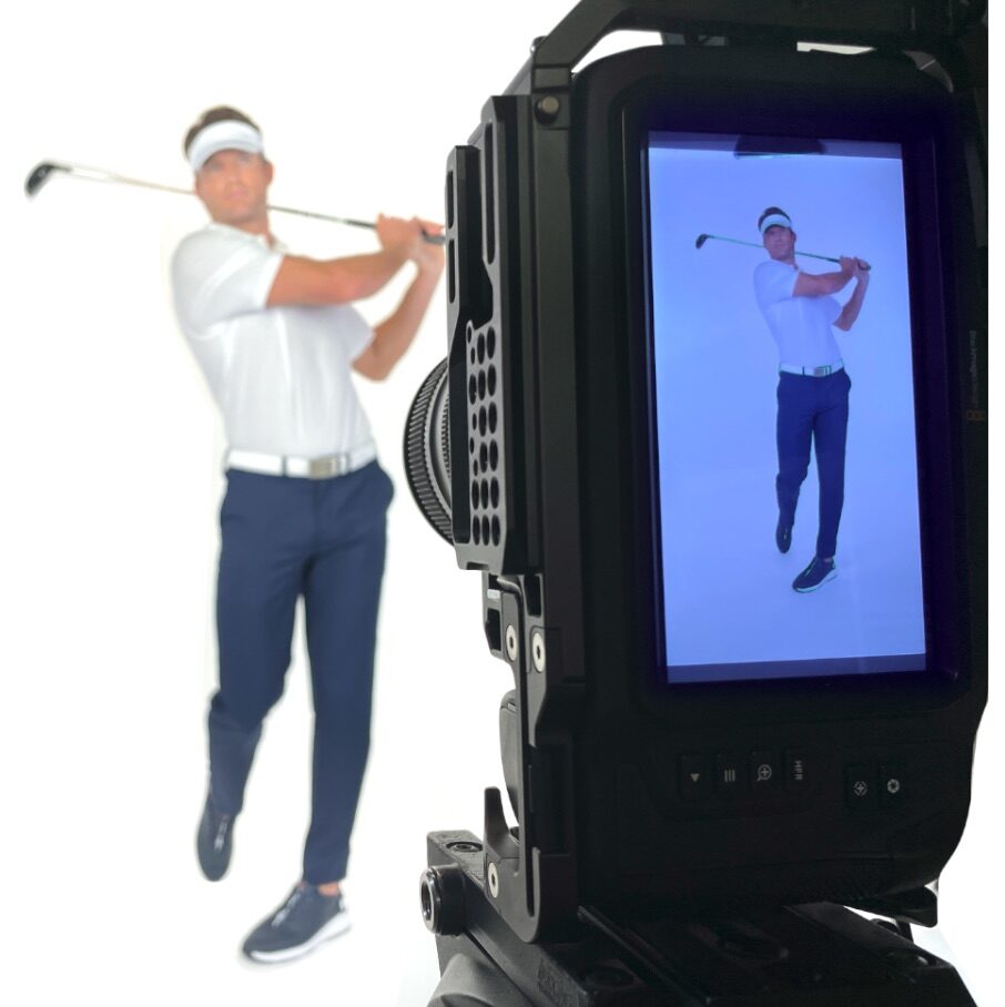 Golfer in Blue Screen